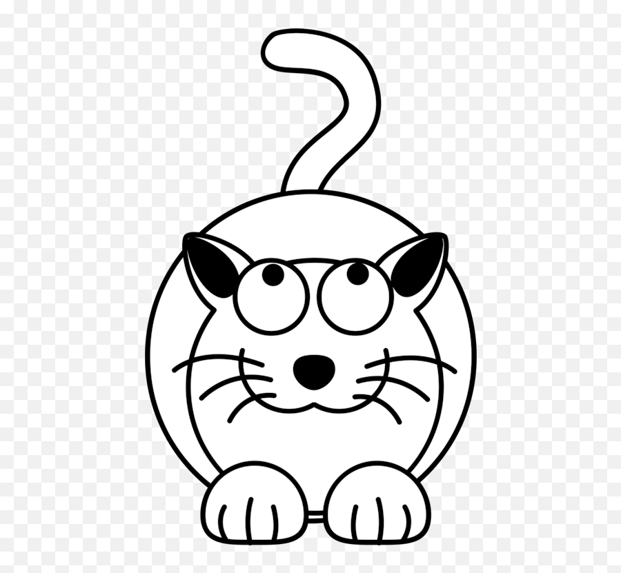 Cat Cartoon Black And White Transparent Emoji,Cat Whiskers Png