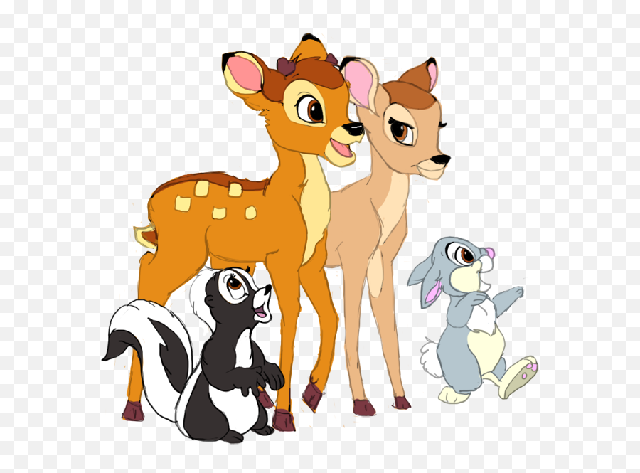 Friends Clipart Bambi Friends Bambi - Bambi Cartoon Characters Emoji,Friends Clipart
