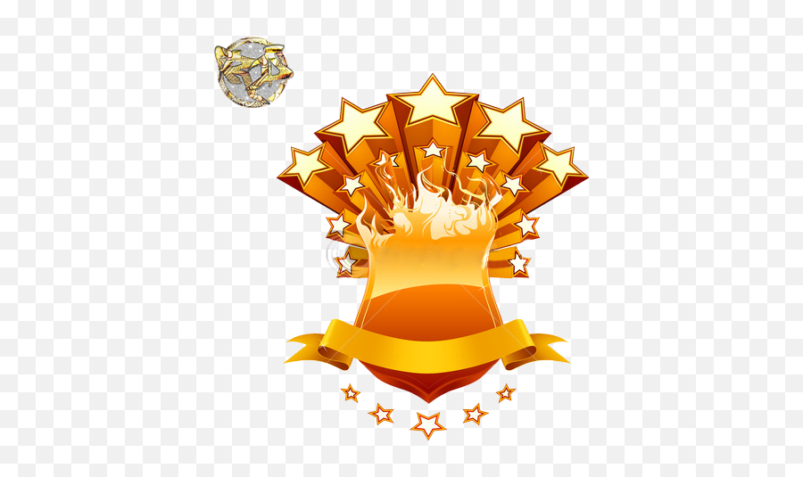 Orange Shield Shooting Stars Psd Official Psds Emoji,Falling Stars Png