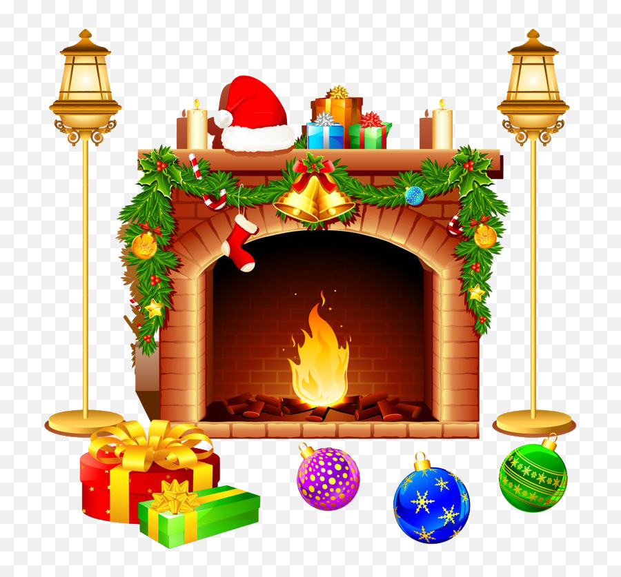 Christmas Chimneyture Pnglib U2013 Free Png Library Emoji,Fireplace Clipart