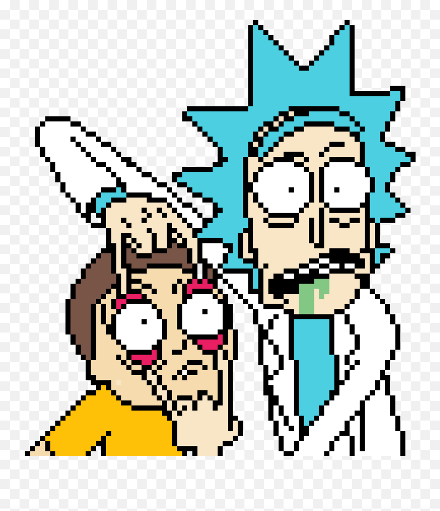 Morty Png - Rick And Morty Hama Beads Rick And Morty Rick And Morty Cross Stich Emoji,Rick And Morty Png