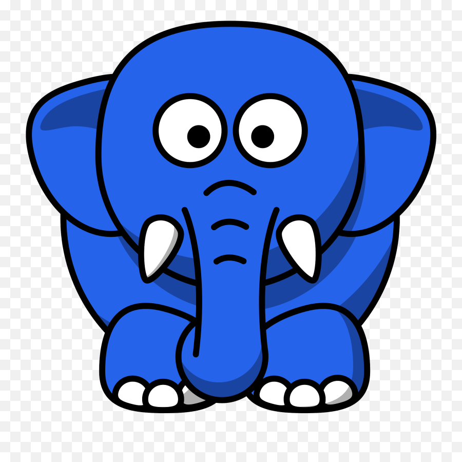 Blue Cartoon Elephant Clipart Free Download Transparent - Clipart Elephant Emoji,Blue Clipart