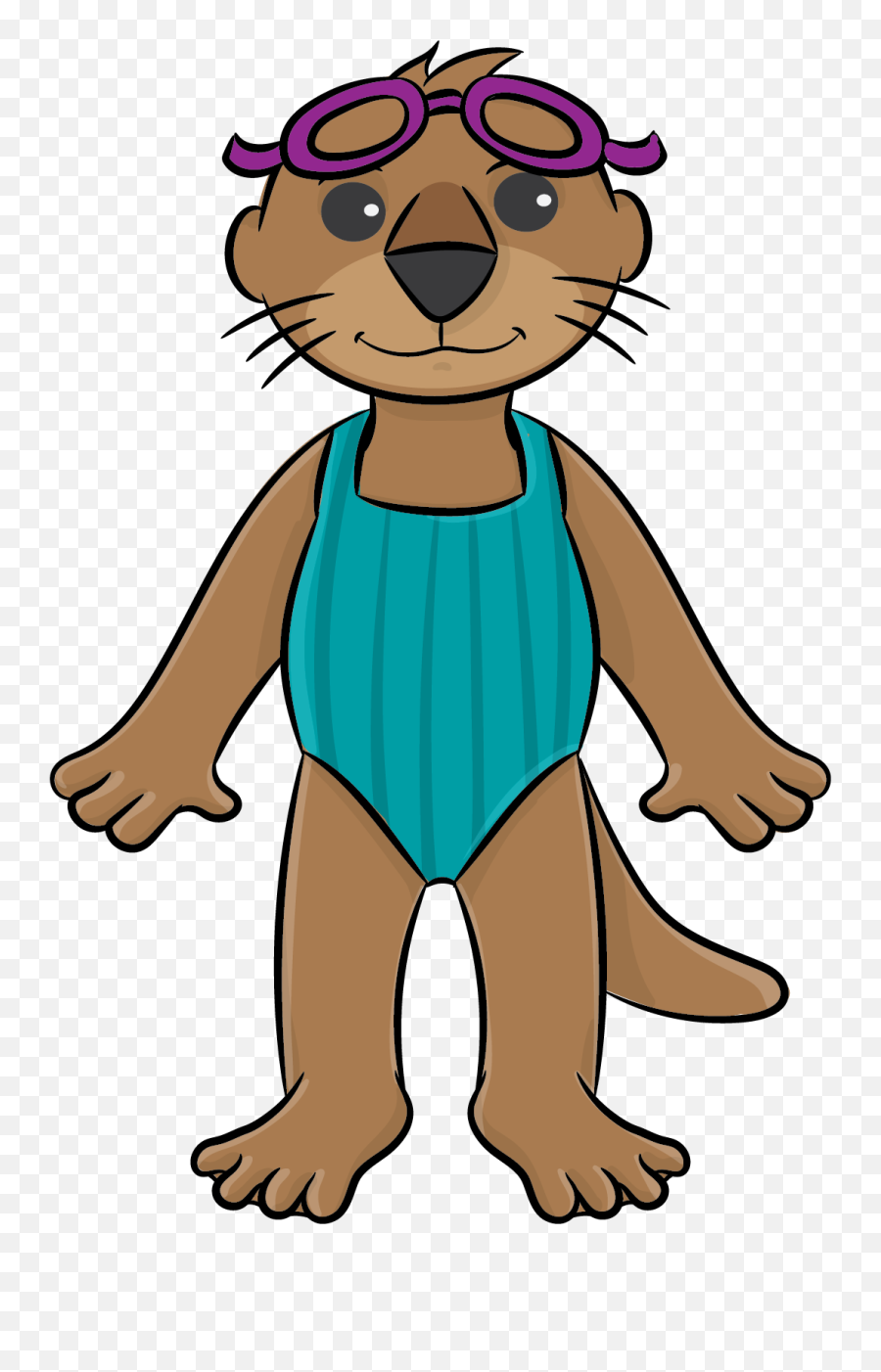 Otter Baby Iii - Little Otter Swim School Clipart Full Animal Figure Emoji,Otter Clipart