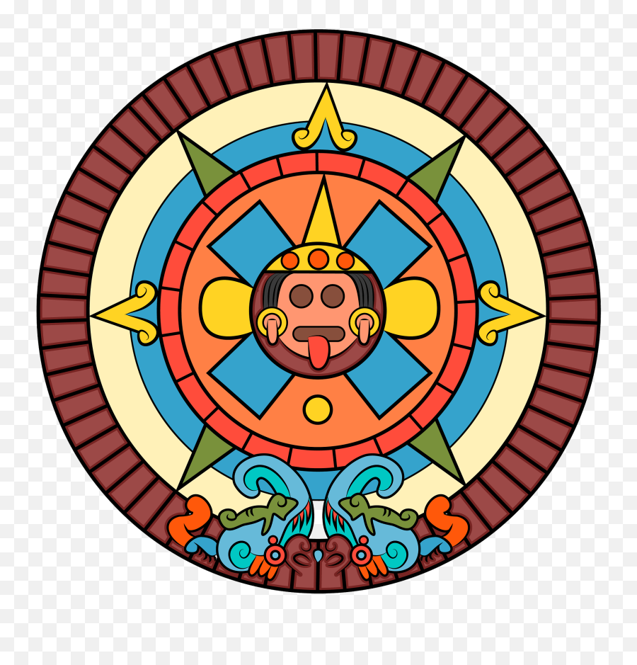 Aztec Sun Stone Clipart - Frontier Timer Emoji,Stone Clipart