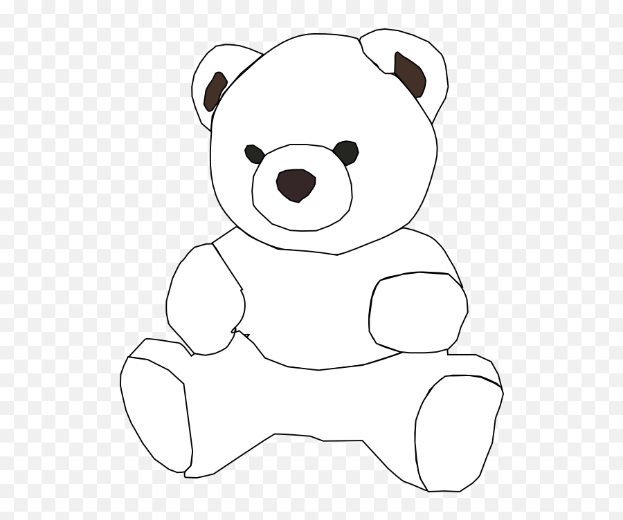 Teddy Bear Black And White Gummy Bear Black And White - Teddy Bear Drawing With Black Background Emoji,Gummy Bear Clipart