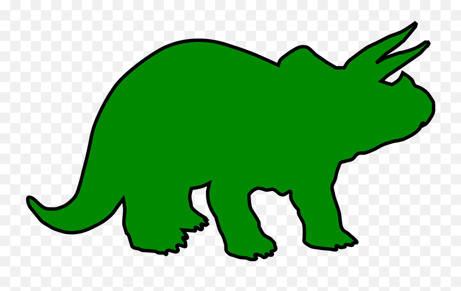 Triceratops Dinosaur Silhouette Png - Green Triceratops Silhouette Emoji,Dinosaur Silhouette Png