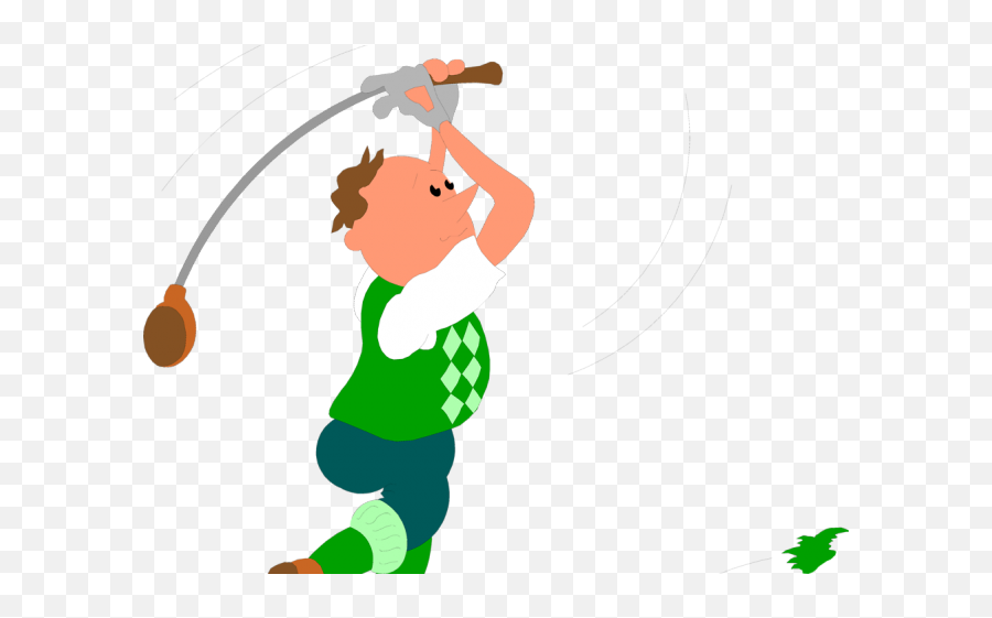 Golf Clipart Kid Golf - Golf Swing Clip Art Png Download Sporty Emoji,Golf Clipart