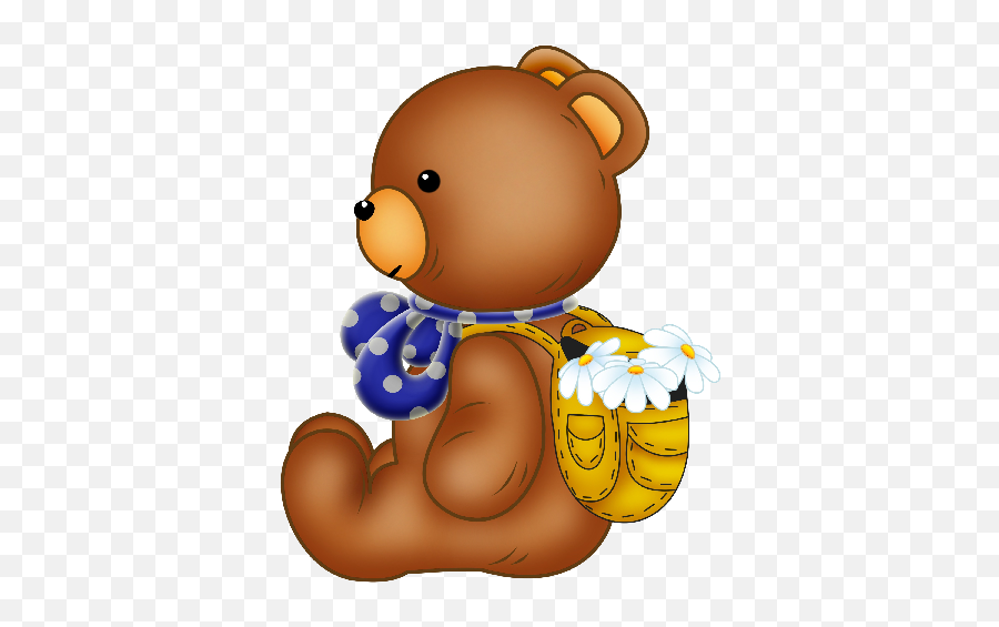 Bears With Flowers - Cute Bears Clipart Bears Emoji,Brown Bear Clipart