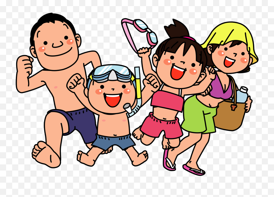 Family Is At The Beach Clipart - Family Beach Photo Clipart Emoji,Beach Clipart