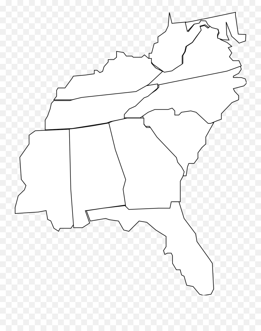 Southern Us Map Svg Vector Southern Us Emoji,Us Maps Clipart