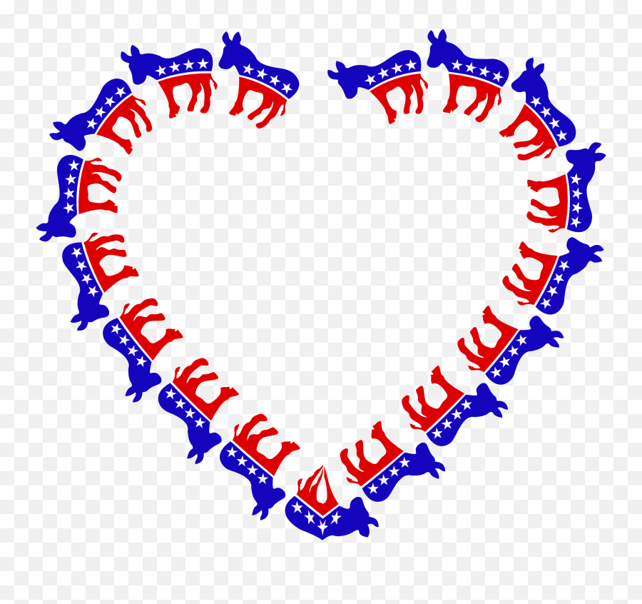 Donkey Democratic Party Heart Remix Emoji,Democrat Donkey Png