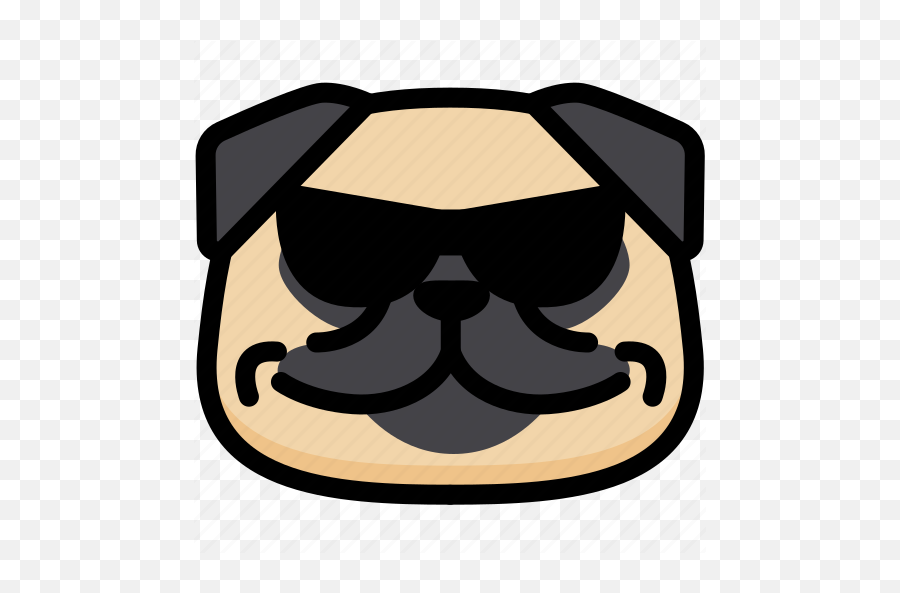 Cool Emoji Emotion Expression Face Feeling Pug Icon,Pug Face Clipart