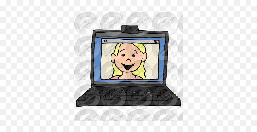 Video Meeting Picture For Classroom Therapy Use - Great Emoji,Google Meet Clipart