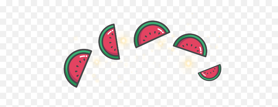 Watermelon Crown Sparkles Marklee Cute Kawaii Clipart Emoji,Cute Watermelon Clipart