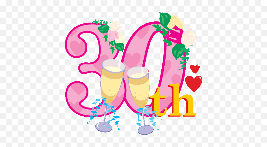 Download Wedding Anniversary Clip Art Free Anniversary Clipart Emoji,30th Birthday Clipart