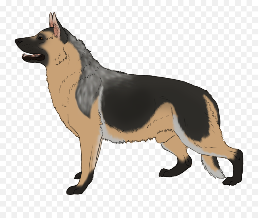Watch Dogs Clipart Fierce Dog - Dog Transparent Cartoon Wolf German Shepard Art Emoji,Dogs Clipart