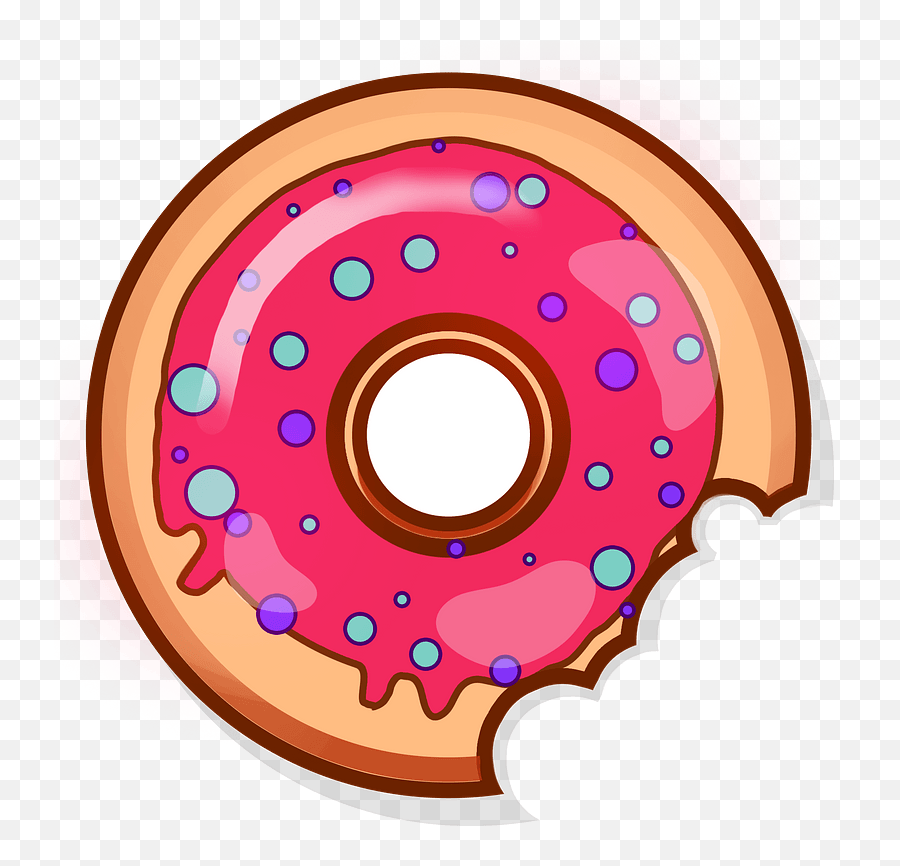 Bitten Donut Clipart Free Download Transparent Png Creazilla Emoji,Donuts With Dad Clipart