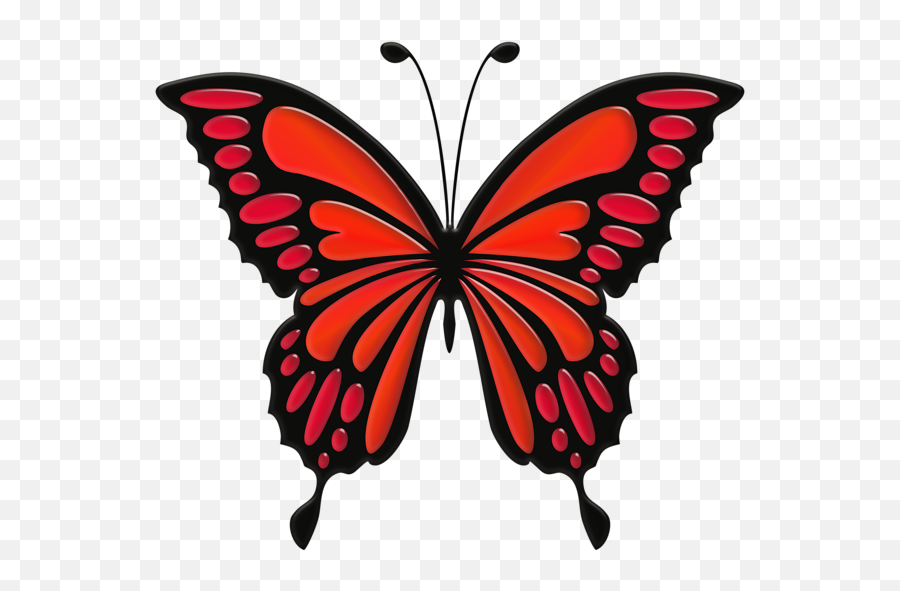Red Butterfly Png Clip Art Image Art Images Clip Art Red Emoji,Canvas Clipart