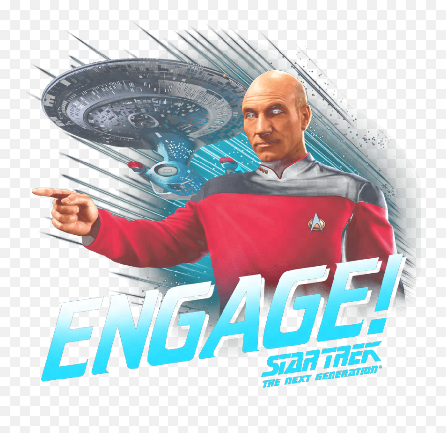 Star Trek Engage Menu0027s Regular Fit T - Shirt Star Trek The Next Generation Emoji,Cbs Star Trek Logo