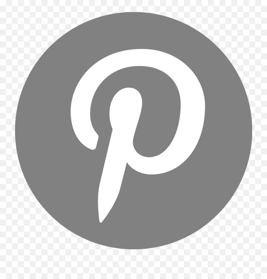 Pinterest Black White Icon Png Free - Grey Pinterest Icon Png Emoji,Pinterest Logo Png