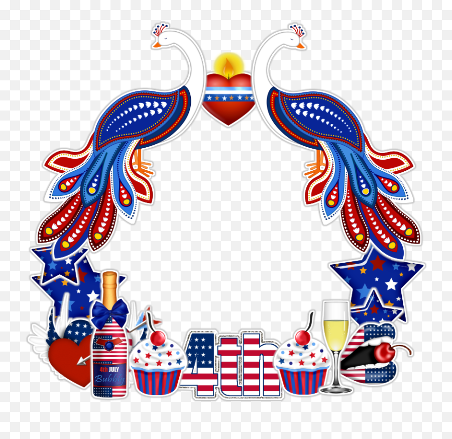 Happy 4th July Cluster Frame - Independence Day 852x817 Decorative Emoji,Independence Day Clipart