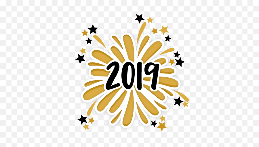 Happy New Year 2019 Title Scrapbook Title Svg Cuts Scrapbook - Cut Out Happy New Year Svg Free Emoji,Happy New Year 2019 Png