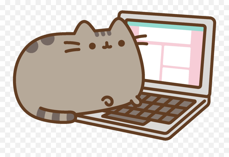 Pusheen Computer Png Svg Stock - Pusheen The Cat Full Size Pusheen Gif Png Emoji,Computer Png