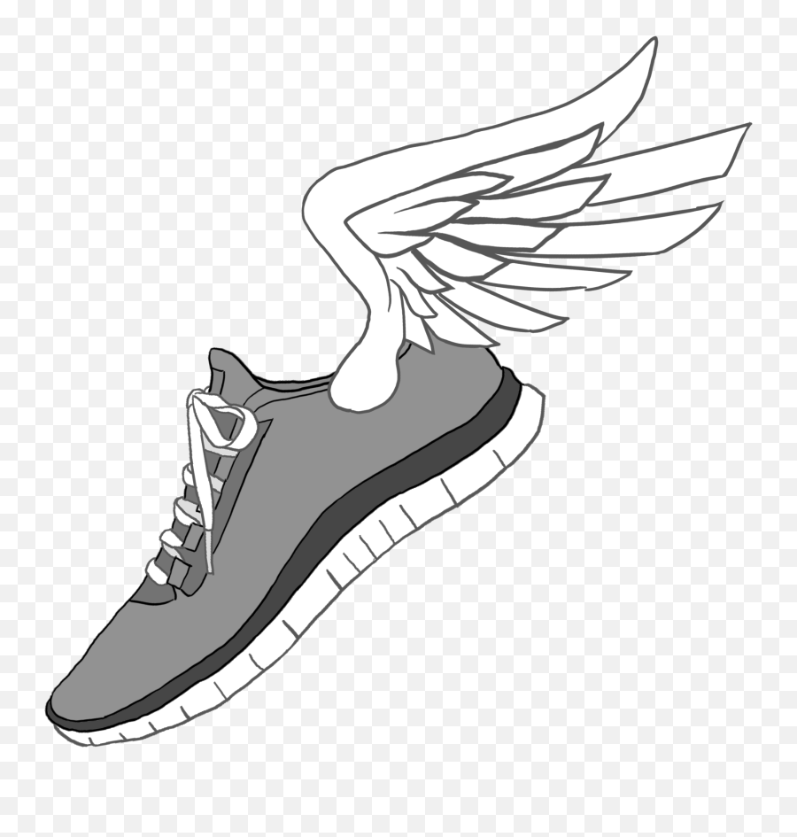 Library Of Cross Country Shoes Png Black And White Stock Png - Running Shoe Cartoon Emoji,Shoes Clipart