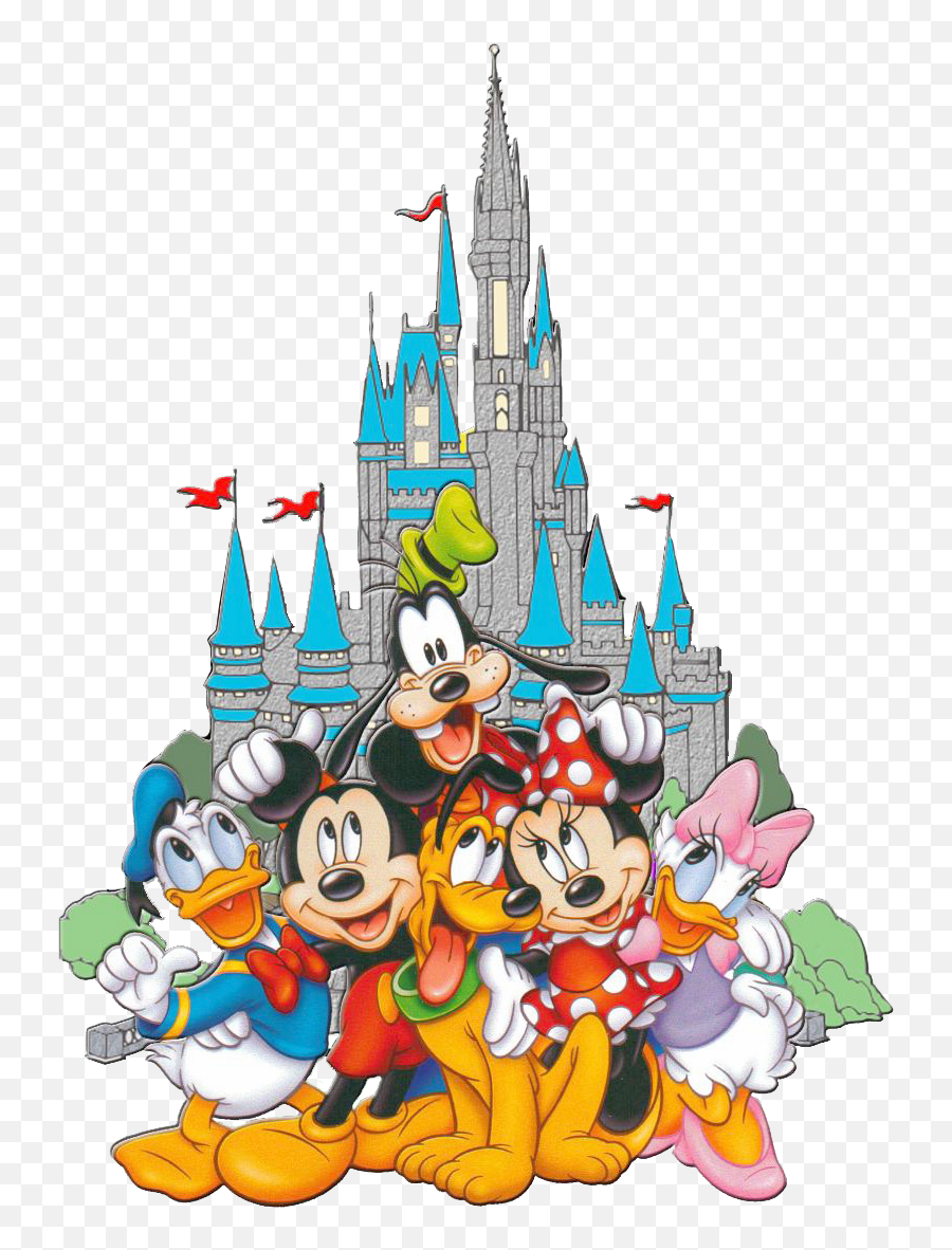 Download Free Mickey Mountain Splash Minnie Pluto Donald - Transparent Disney Clipart Emoji,Disney Castle Png