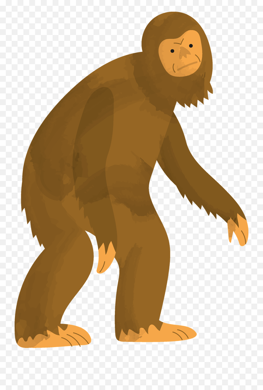 Bigfoot In The Forest Clipart - Ugly Emoji,Forest Clipart