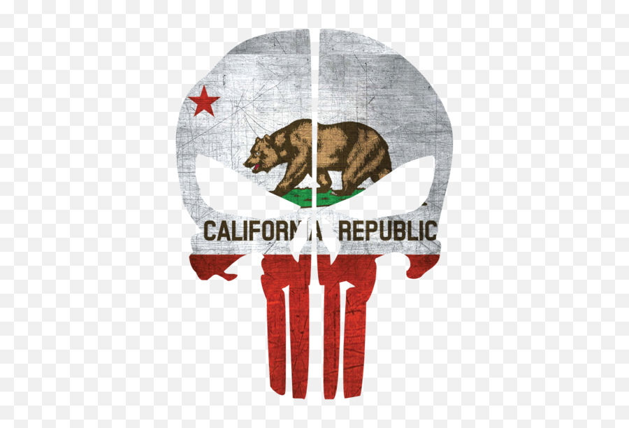 California Flag Punisher Skull Rear Helmet Reflective Helmet Decal Emoji,Punisher Skull Png