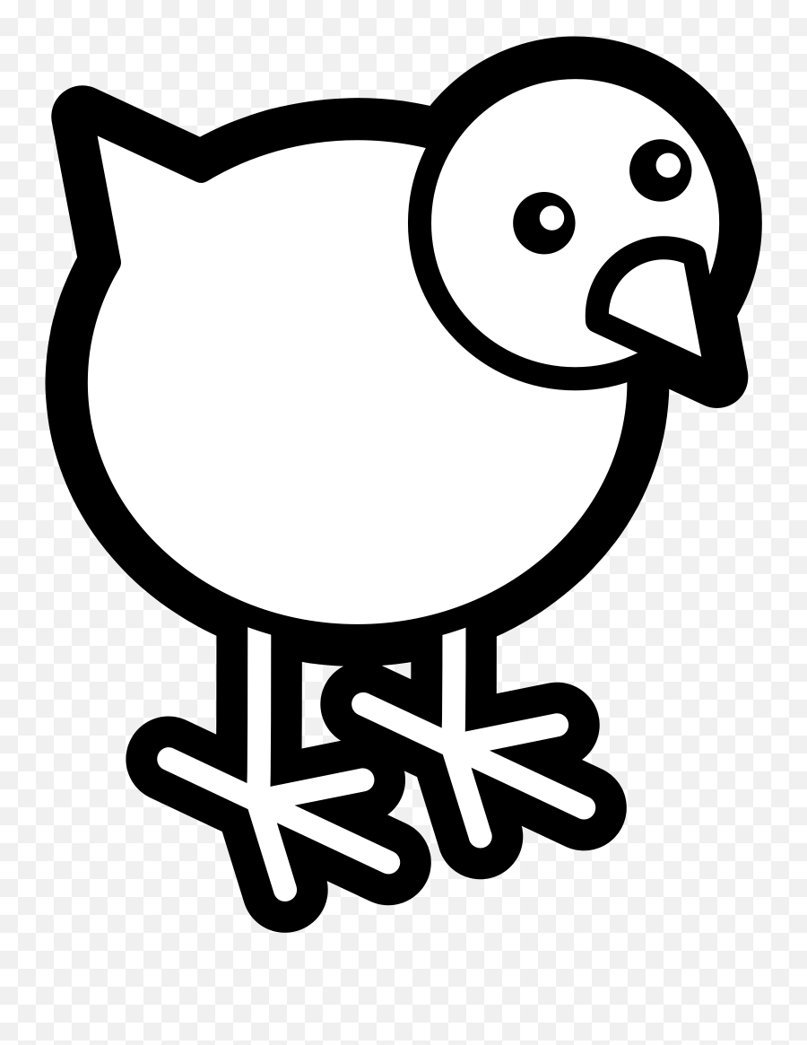 Free Black And White Twitter Logo Png - Dibujo De Un Pollito Fácil Emoji,Black Twitter Logo