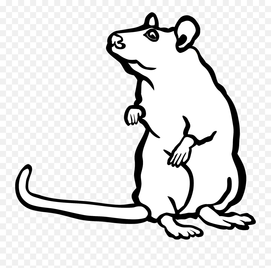 Mouse - Clipart Of A Rat Black And White Emoji,Mouse Clipart Black And White