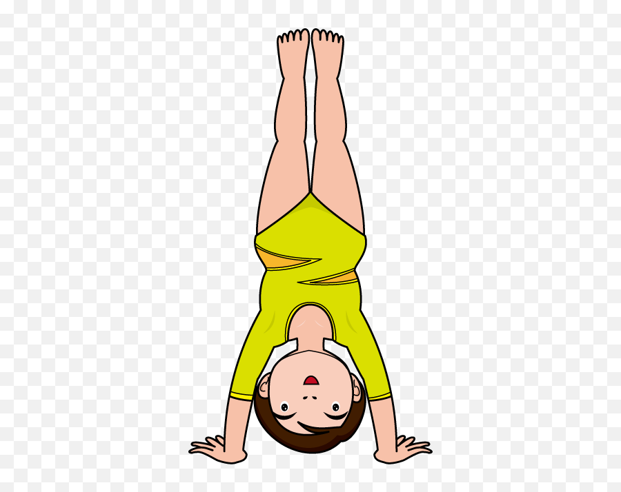Gymnastics Pic Gymnast Handstand Clip - Hand Stand Clipart Emoji,Gymnastics Clipart
