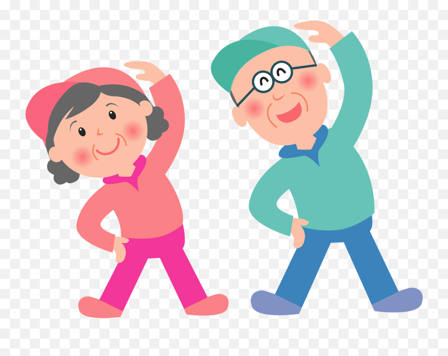 Old Couple Is Exercising Clipart - Parque Pies Descalzos Emoji,Exercise Clipart
