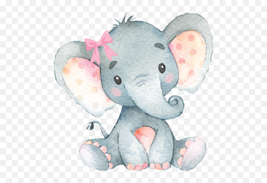 Pink Floral Rose Elephant Baby Girl Nursery Fleece Blanket Emoji,Cute Elephant Clipart