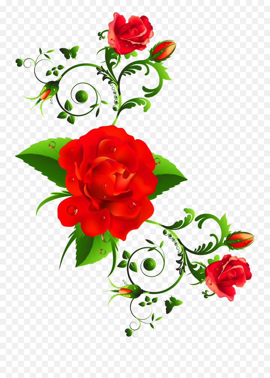 Red Roses Decor Clipart - Red Rose Photos Gallery Emoji,Fall Decorations Clipart