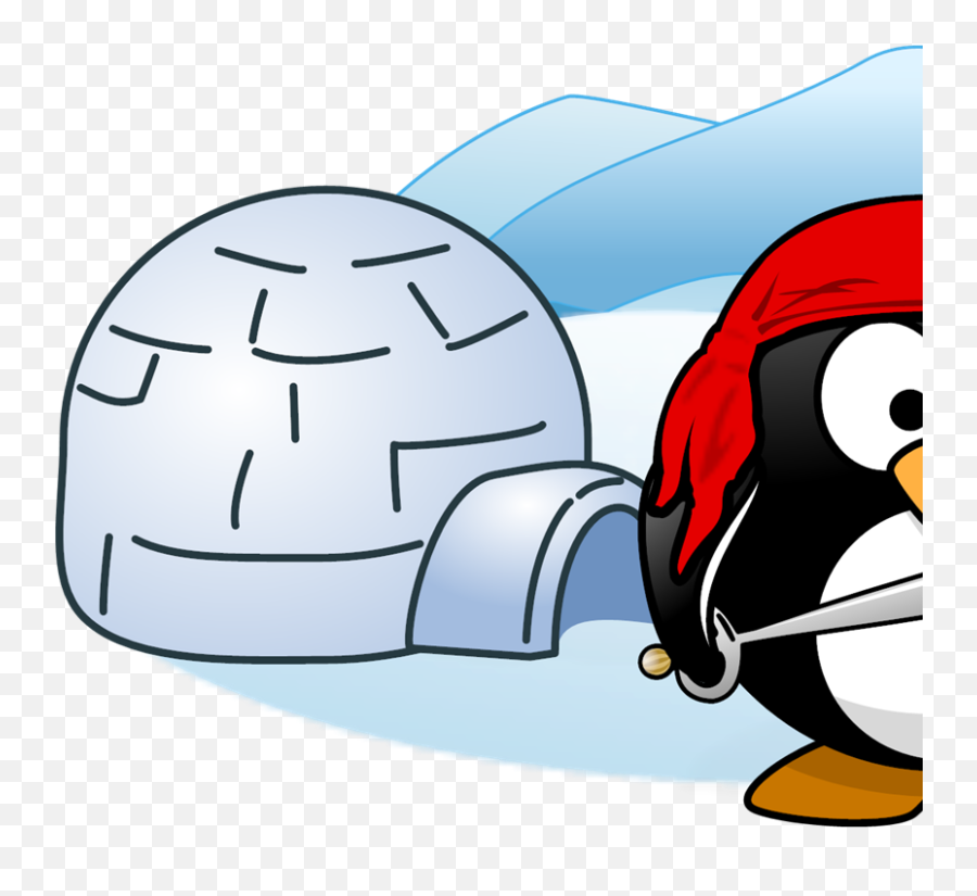 Penguin Pirate With Igloo Svg Vector - Fictional Character Emoji,Igloo Clipart