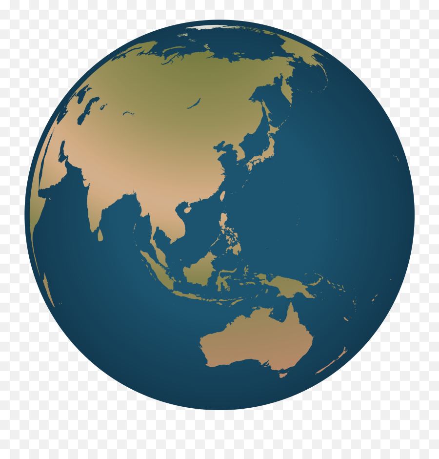 Earth Clipart Asia Png - Clipart Asia Globe Emoji,Earth Clipart