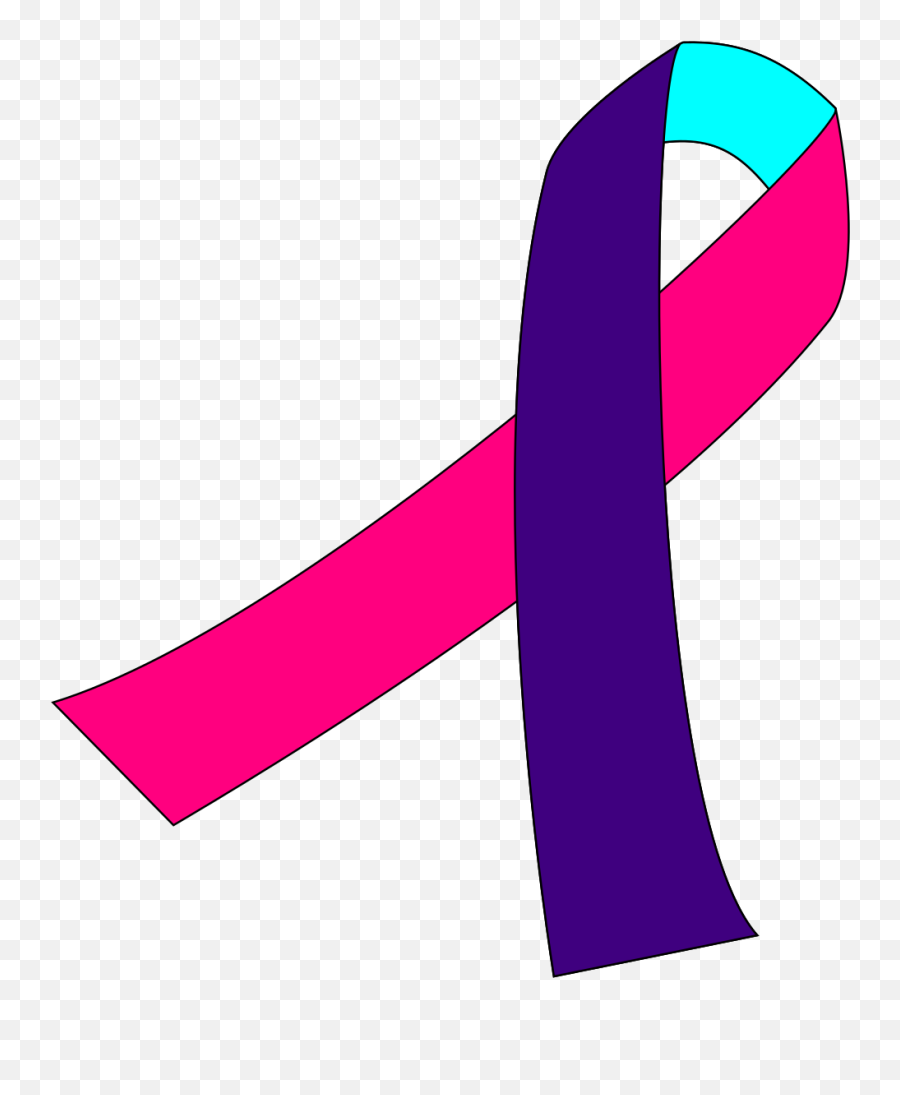 Thyroid Cancer Ribbon Svg Vector Thyroid Cancer Ribbon Clip - Thyroid Cancer Ribbon Clip Art Emoji,Cancer Ribbon Clipart