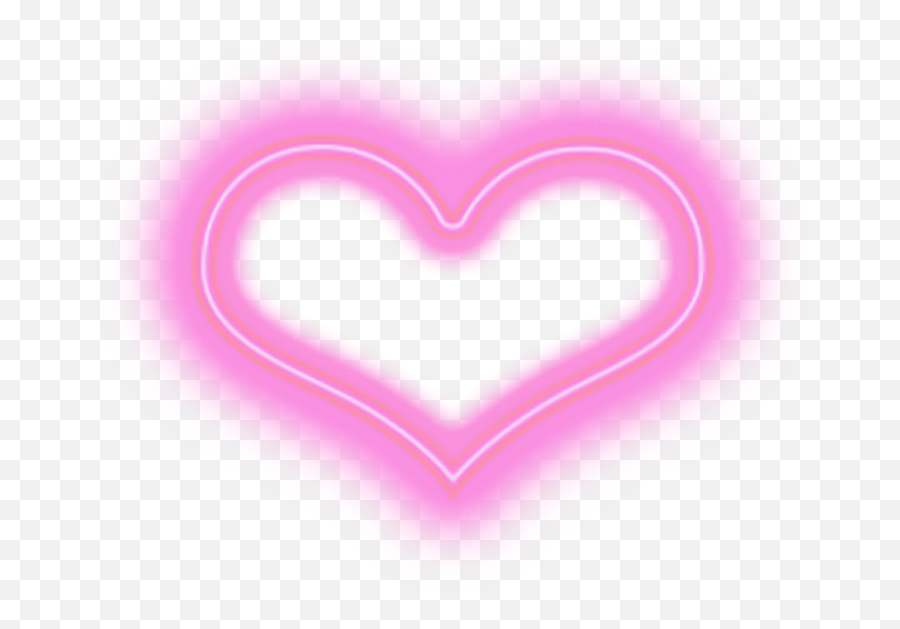 Download Neon Heart Pink Aesthetic Kawaii Hearts - Neon Girly Emoji,Heart Transparent