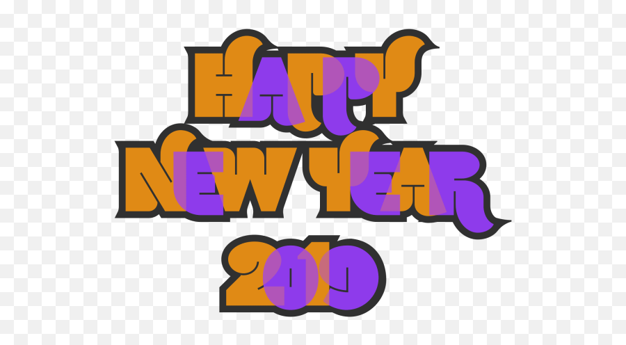 Happy New Year 2019 U2013 Free Svg Clipart - Language Emoji,Happy New Year 2019 Png