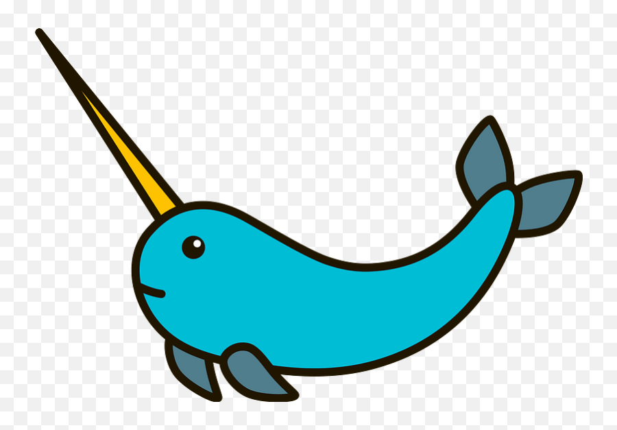 Narwhal Clipart - Fish Emoji,Narwhal Clipart