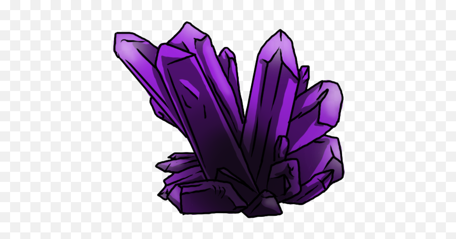 Crystal Clipart Amethyst Crystal - Purple Crystal Clipart Png Emoji,Crystal Clipart