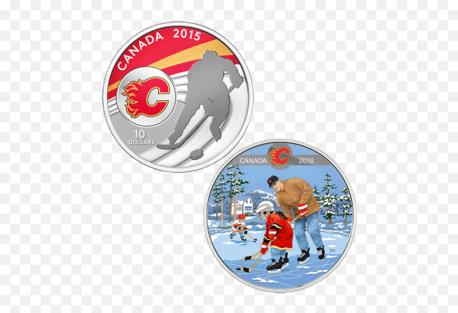 Nhl 2 - Toronto Maple Leafs Hockey Coin Emoji,Calgary Flames Logo