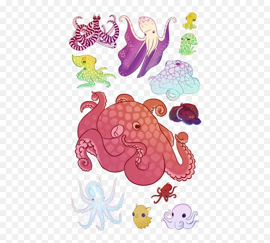 Squid Clipart Marine Biology Squid - Cephalopod Clipart Emoji,Squid Clipart