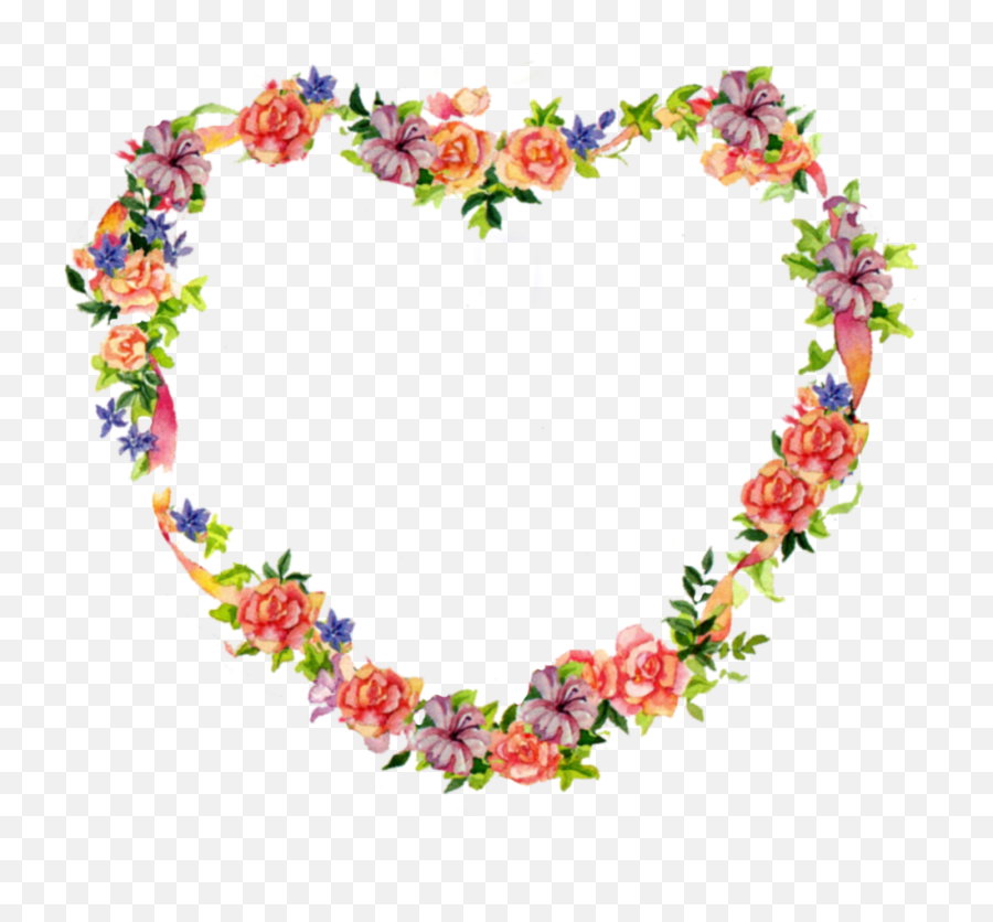Heart Clipart Flower Heart Flower - Flower Heart Clipart Emoji,Heart Clipart