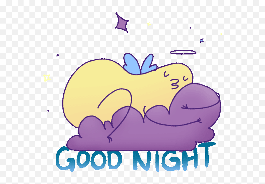 Download Good Night Clipart Angel Emoji,Starry Sky Clipart