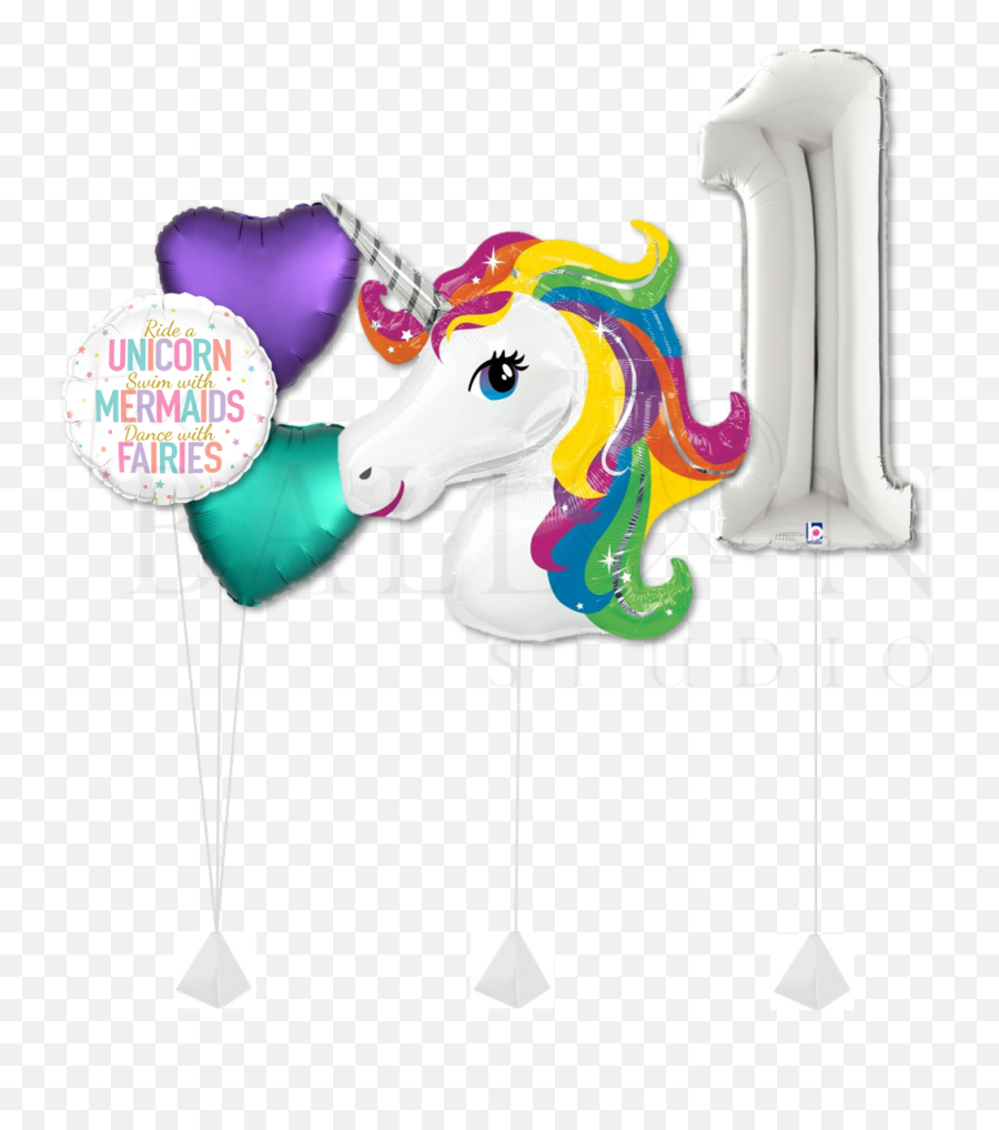 Rainbow Unicorn Balloon Package Emoji,Rainbow Unicorn Png
