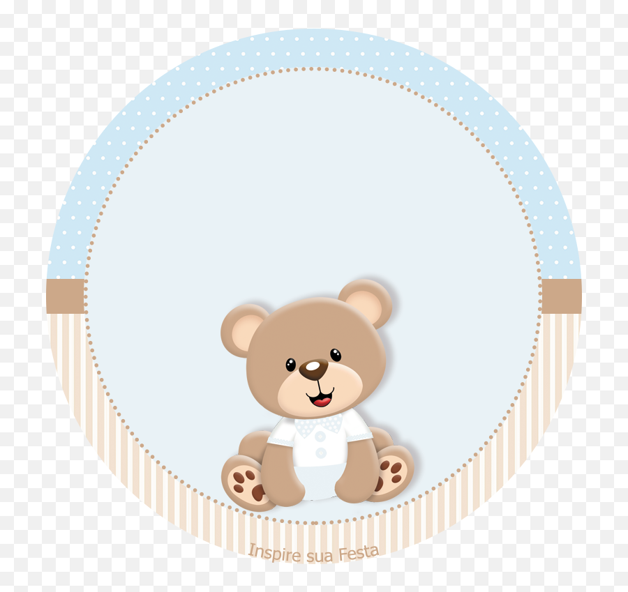 Download Ursinho Bege Com Azul - Teddy Bear Png For Baby Emoji,Baby Bear Png